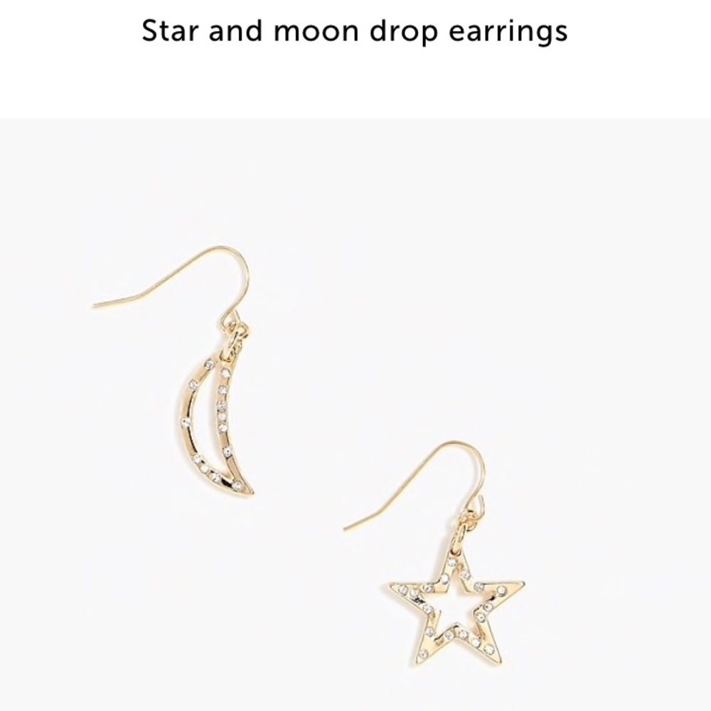 J.Crew Factory star & moon earrings